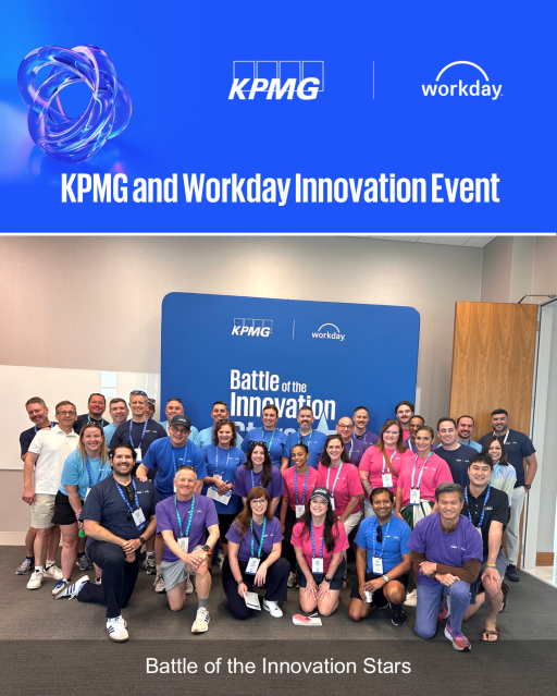 JoeBri6's tweet image. That’s a wrap on the 2nd annual KPMG &amp;amp; Workday Innovation Event! AI took center stage this year—from orchestrating the future of work to live demos of KPMG Mystro &amp;amp; AI Pulse. Huge thanks to our amazing attendees, speakers, and sponsors! #KPMG #Workday