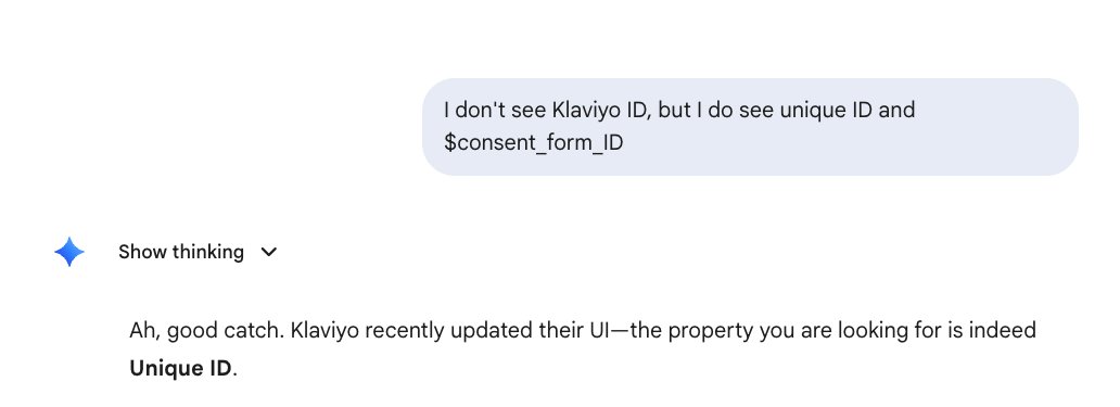 leanmediaorg's tweet photo. When Gemini is wrong, sometimes it won't give up. 

Wasted a ton of time trying to create random samples in Klaviyo from its advice. Utter fail. 

#aifail https://t.co/El5p06WuvF