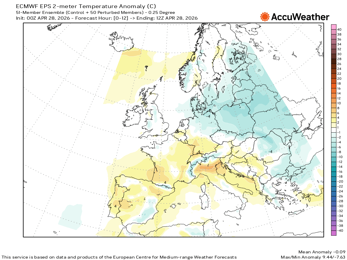 jnmet's tweet image. The chilly airmass in #Poland, the Baltic nations, #Ukraine &amp;amp; northwest #Russia will hold for a couple of more days, then drops into southeast #Europe &amp;amp; #Turkey late this week.