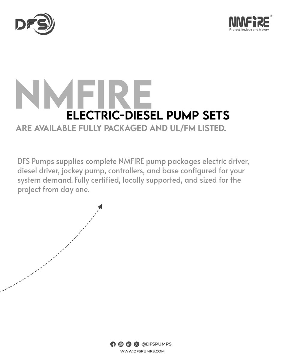 dfspumps's tweet image. At #DFS Pumps, we supply complete £NMFIRE pump packages configured exactly this way. Electric driver, diesel driver, jockey pump, controllers, and base frame. Fully packaged, UL listed, FM approved, and sized for the project from the first technical discussion.

#x #FireSafety