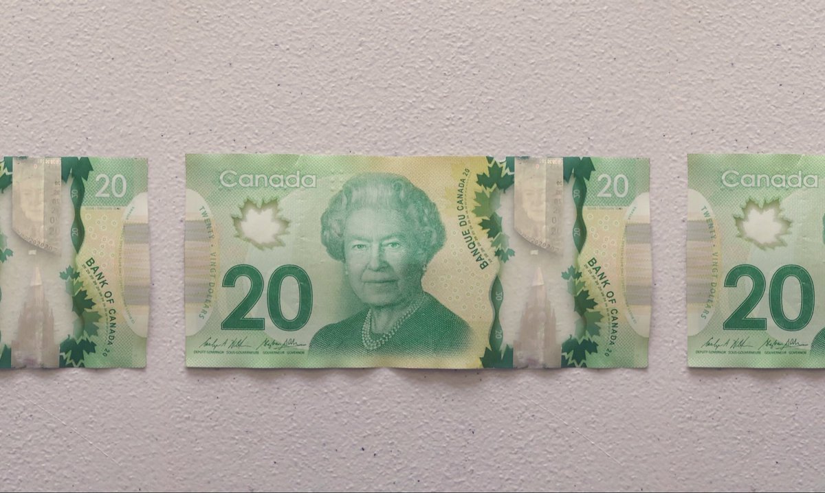 MicRic290's tweet image. |🇨🇦 From my wallet: Canadian $20 bank note (2015) features the portrait of Her Majesty Queen Elizabeth II. 
🫅🏼Le billet du vingt dollars du Canada (2015) présenté un portrait de la reine Elizabeth II. 👑

Theme: #WeekQforQueen 
#AlphabetChallenge #TravelTuesday
#TuesdayVibes
