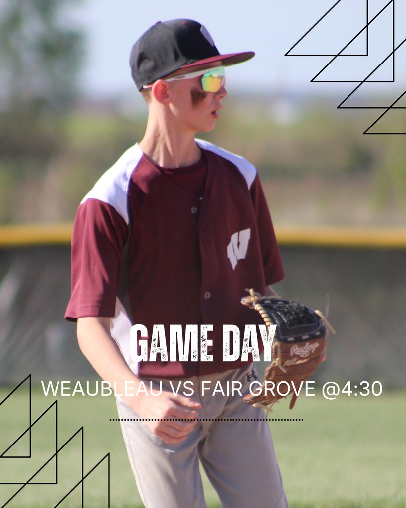 WeaubleauRIII's tweet photo. It's Game Day! JH Baseball travels to Fair Grove for a 4:30 PM game. HS Baseball plays at Halfway at 5 PM! #tigerstrong https://t.co/NKyY8S2tYH