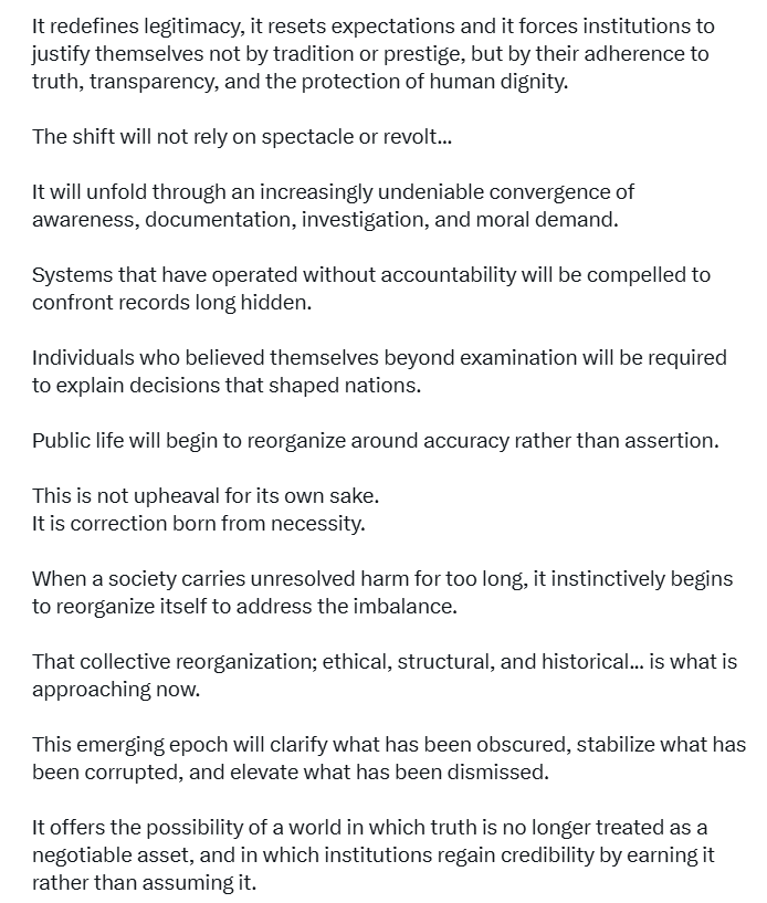 GoogleExpertUK's tweet image. Every system, no matter how fortified, eventually reaches point at which its contradictions can no longer be concealed.
We have reached that point.
The foundations beginning to crumble.
@TrueOnX
x.com/GoogleExpertUK…
x.com/GoogleExpertUK…
#socent✝️#media🧩