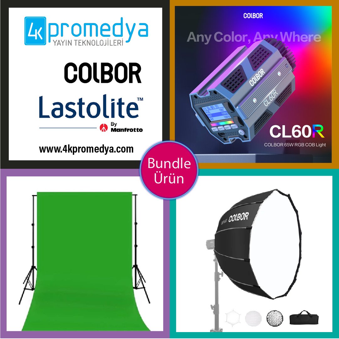 4kPromedya's tweet photo. #COLBOR - #Lastolite Bundle, stüdyo kurulumlarında ihtiyaç duyulan temel ekipmanları tek pakette!
*COLBOR CL60R RGB COB Light
*COLBOR Softbox
*Işık ayağı
*Lastolite 5881 Green Screen *Perde ve ayağı

📞Detaylı bilgi ve teklif için:
0212 222 00 30
🌐 https://t.co/MMXb7Sbn5p https://t.co/feO7jtwoDO
