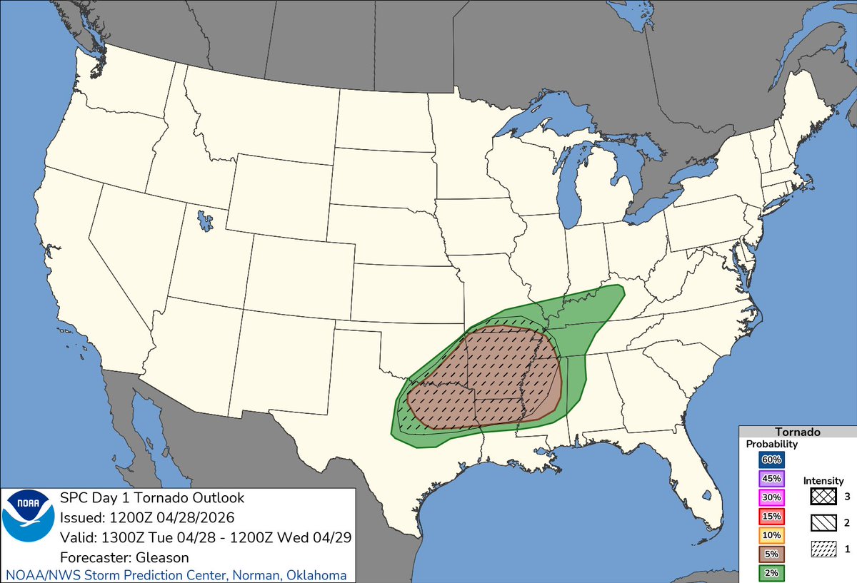 Enhanced Risk of severe storms today across parts of the Southern ...