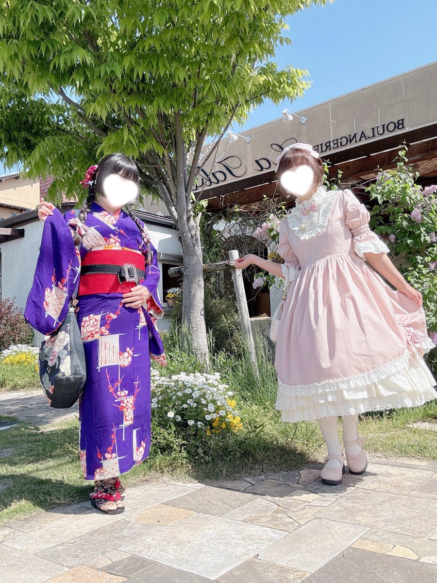 4gkL's tweet photo. 着物ちゃんとロリィタちゃんだった♡ https://t.co/i6QZWgMsi3