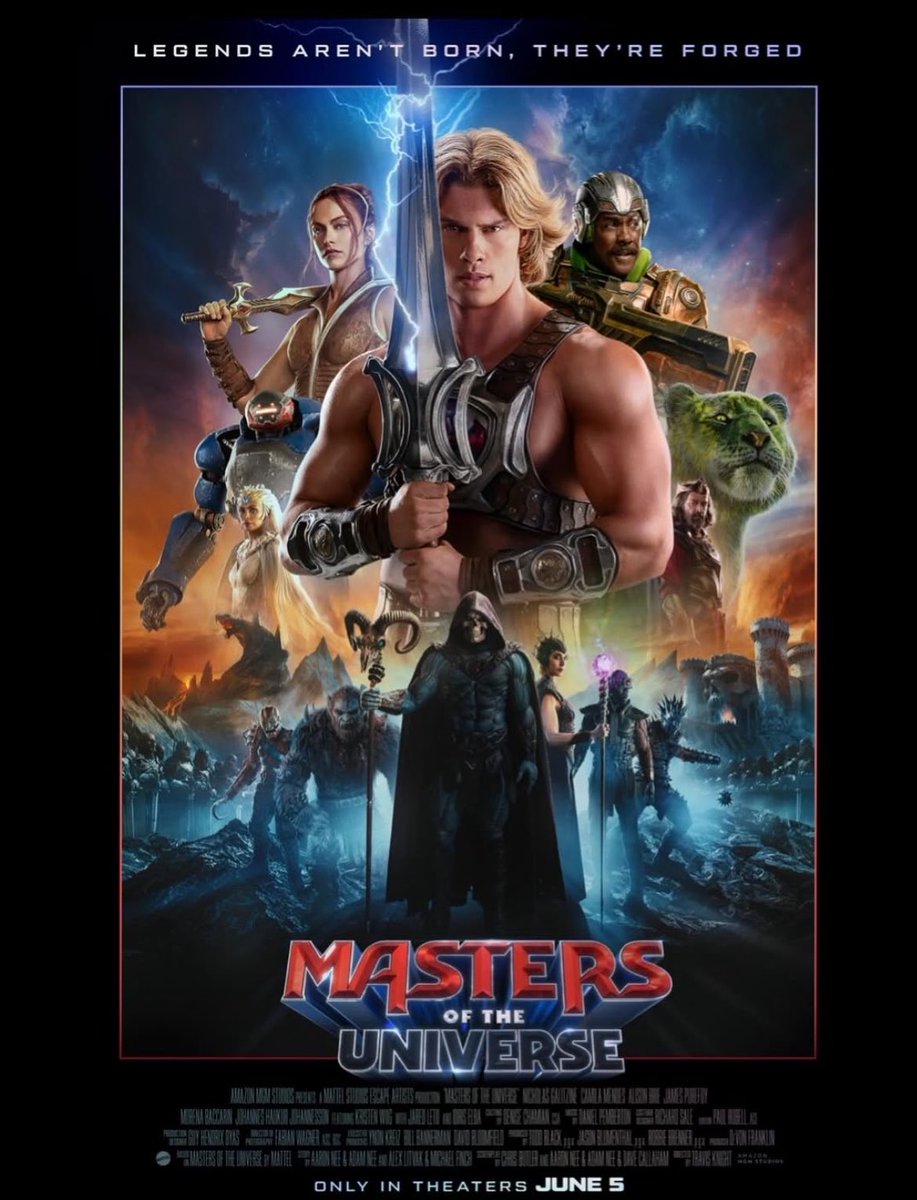 WolverSteve's tweet image. LEGENDS AREN’T BORN. THEY’RE FORGED. 
The @mastersmovie brings us another EPIC poster for #MastersOfTheUniverse! Can’t wait! We’re all @masters once more! #IHaveThePower #Heman #Skeletor #MOTU