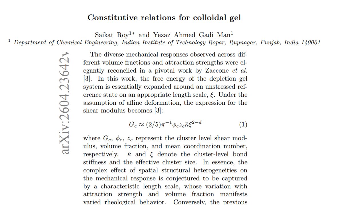 ZacconeAlessio's tweet photo. It is highly rewarding to see that work done in your PhD is still regarded to be "pivotal" 17 years on. Today on @ArXiv:
https://t.co/pAwb1UyIxu
#softMatter #colloidalGels #softMaterials #disorderedSystems #rheology https://t.co/6gByT95dlf