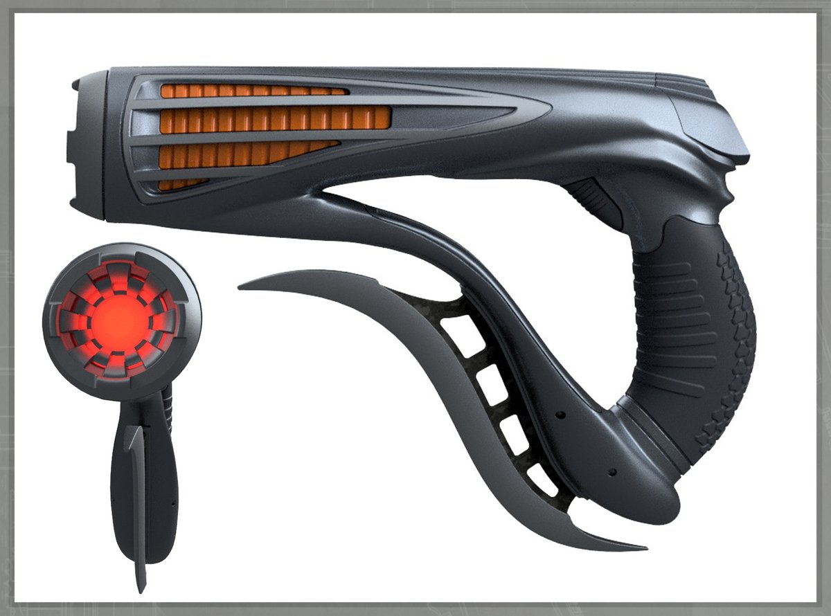 limeybuilds's tweet image. Moll's 32nd Century Phaser print model just completed.
#cosplay #startrek #prop #replica