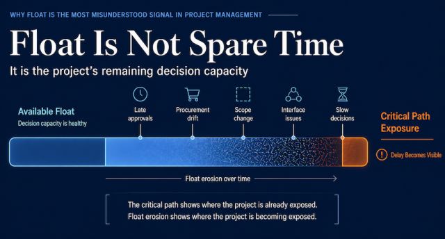 thinkers360's tweet image. Float is not spare time. It is the projects remaining decision capacity buff.ly/UoFZ9gD via @ Bertrand GUERARD on @Thinkers360 #Leadership #Management #ProjectManagement 📣 Expert? Get certified at Thinkers360: buff.ly/1ddbXSx