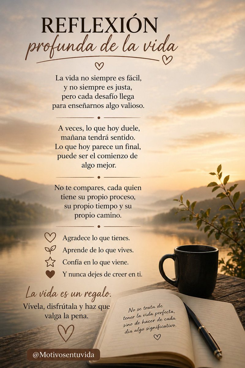 Motivosentuvida's tweet image. Reflexión profunda de la vida... Comparte alguien la puede necesitar..🙏
#BuenosDías 
#BuenosDíasATodos 
#FelizMartes
#Martes
#FraseDelDía 
@Motivosentuvida 
La vida es un regalo... Vivela, disfrutala y haz que valga la pena. 🙏🏻🙏🏻🙏🏻