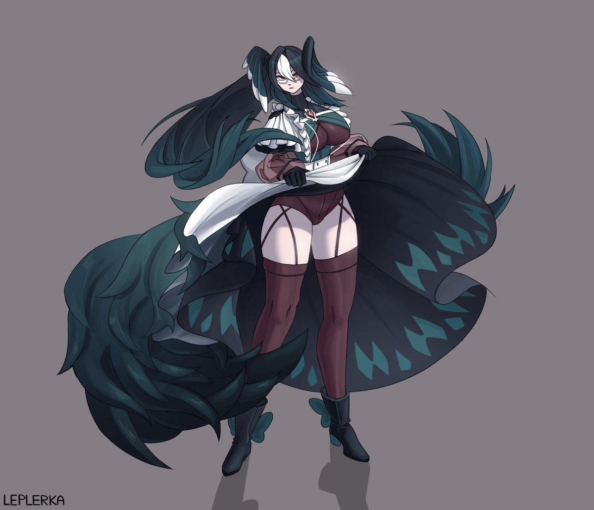 Leplerka's tweet photo. Commission for @tearyeyephantom https://t.co/hS4GTUfvKJ