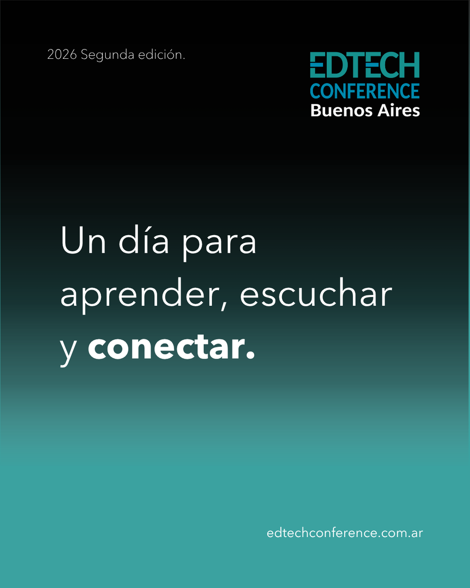 edtechconf_ar's tweet photo. Un día. Conferencias, demos, exposición y networking con los referentes de la tecnología educativa en la región.

EdTech Conference vuelve el 2 de septiembre. Los lugares son limitados.

🎟 Registrate en https://t.co/N32ZqgTXJn

📅 Palermo Chico — Jerónimo Salguero 2686 https://t.co/F0XL0X7Dai
