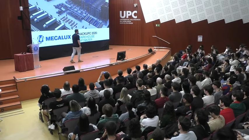 Mecalux_Group's tweet photo. Mecalux joined @hackupc 2026, one of Europe’s biggest student-run hackathons. 
We challenged participants to design a cost-efficient, high-capacity warehouse—and they delivered impressive, innovative solutions.
The future of logistics talent is bright!
#hackupc #logistics https://t.co/kAlrdgUm9O