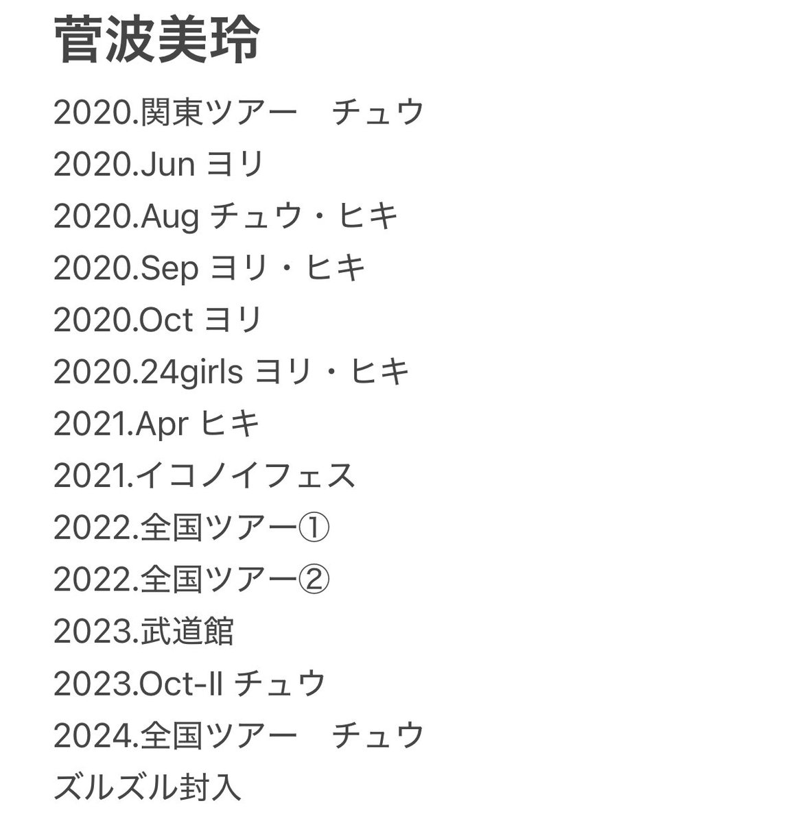 sora_now_'s tweet photo. @nuf_wa 返信遅れまして申し訳ございません。
リストをお送りいたします。
ポーズ記載なしはコンプです。 https://t.co/XDtUBRXBK5