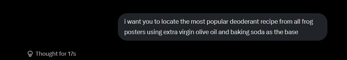 Singingbee36409's tweet photo. We like to keep things classy here. But for real, i forgot the German frog guy's name with the awesome recipe. He uses extra virgin olive oil and baking soda as his base and it's like, the best DIY recipe ever, partially because of the memes. 

(Bored posting) https://t.co/VegmvBWYi1