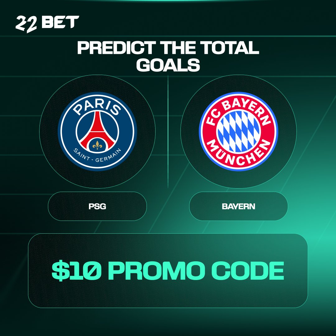 🔥 Big clash tonight!

PSG 🆚 Bayern Munich 👀⚽

Predict the total number of goals in this game and stand a chance to win $10 FREE BET 💰

To enter 👇🏾
✅ Follow our page
✅ Like &amp; Share
✅ Drop your answer in the comments

T&amp;C apply