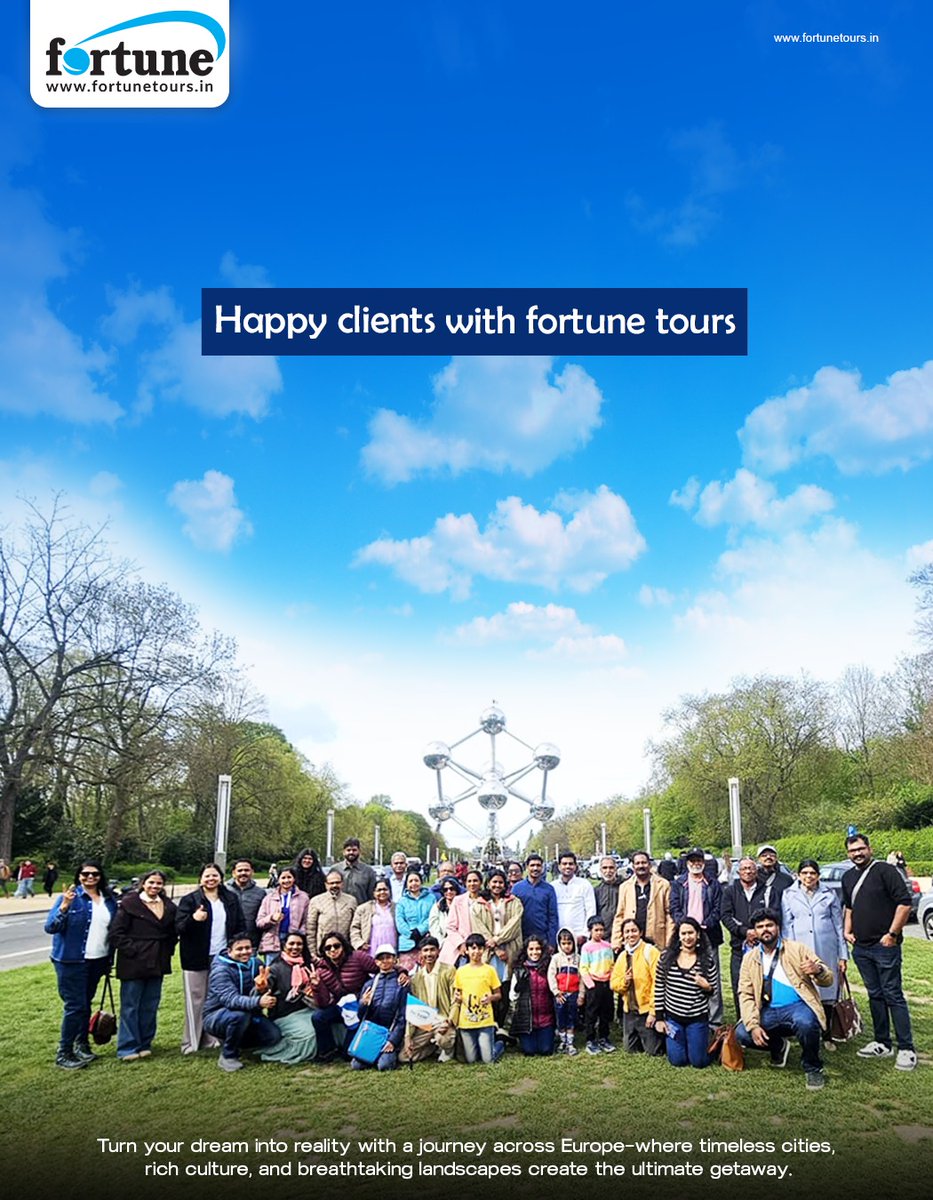 fortune_to10070's tweet image. Cherished moments were created as our happy travellers explored the breathtaking beauty of Dream Europe on the group tour that departed on 10 th April 2026 . Your smiles are our greatest reward — thank you for choosing Fortune Tours!" 
#HappyCustomers #TravelGoals  #FortuneTours