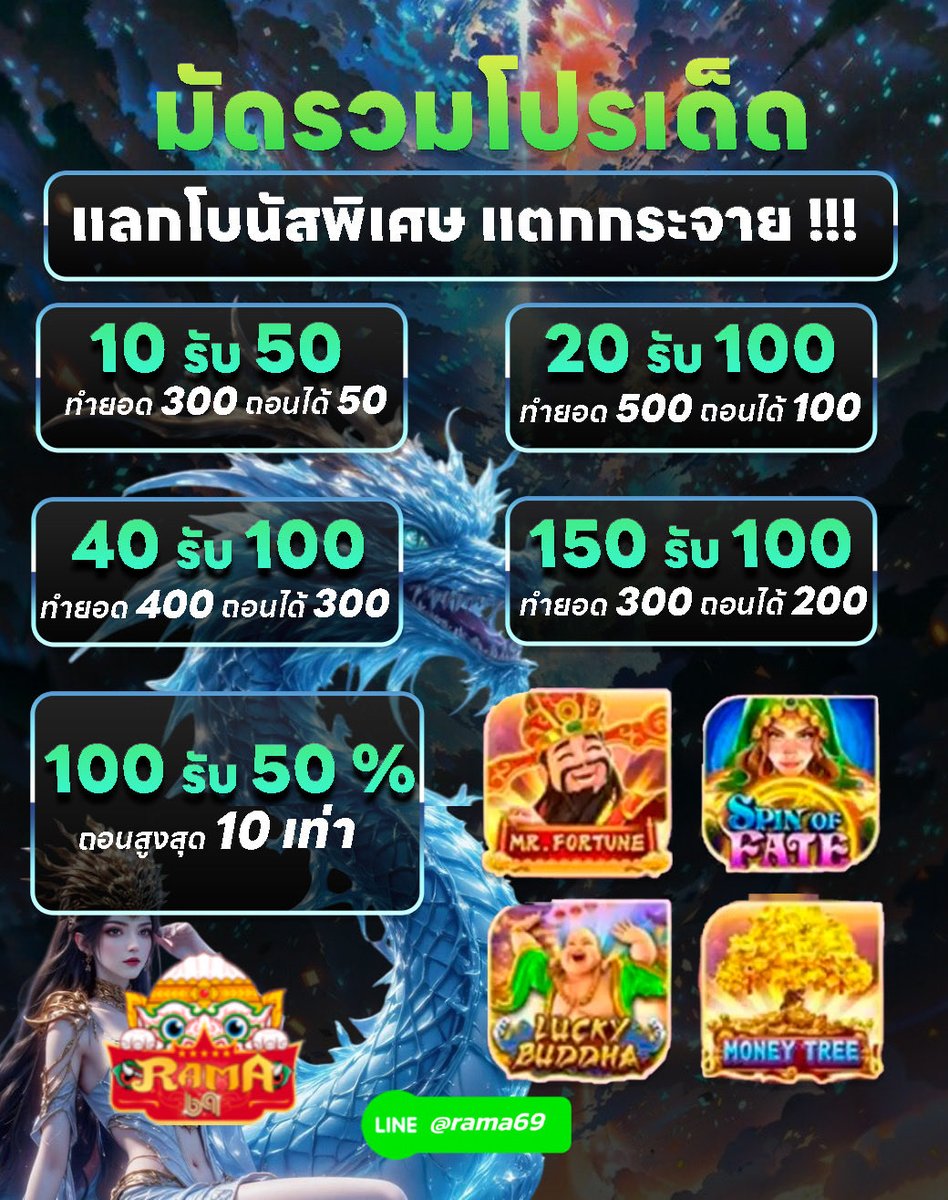 Rama69free's tweet photo. 🎀รวมโปรเด็ด คุ้มทุกบิล ฟินทุกโปร
🎁กำไรสุดคุ้ม แตกหนักทุกเกมส์

💰ชวนเพื่อนมาเล่น รับเลย 𝟓𝟎%

🩵สมัคร  https://t.co/Mv5WMLrRtn
📱ติดต่อแอดมิน👉🏻 https://t.co/AAd6Kz7FxC

#สล็อต #สล็อตทุน้อย #สล็อตพีจี #เว็บถอนเงินได้จริง #แจกจิง #เครดิตฟรีล่าสุด https://t.co/16uGyTu4mB