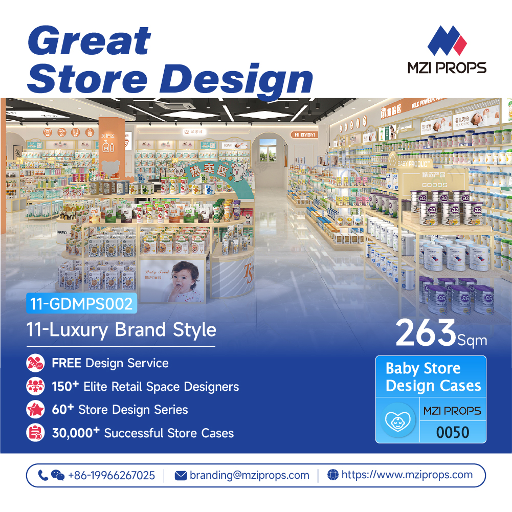 MZIPROPS's tweet image. MZICase No.0050(Area:263 Sqm) Luxury Brand Style Baby Retail Space
👉DM to Get Your Free Store Design.
☎️Whatsapp: +8619966267025
📧Email: branding@mziprops.com
💻Website: mziprops.com
#BabyStore #StoreDesign #InteriorDesign  #StoreFixtures #DisplayCase