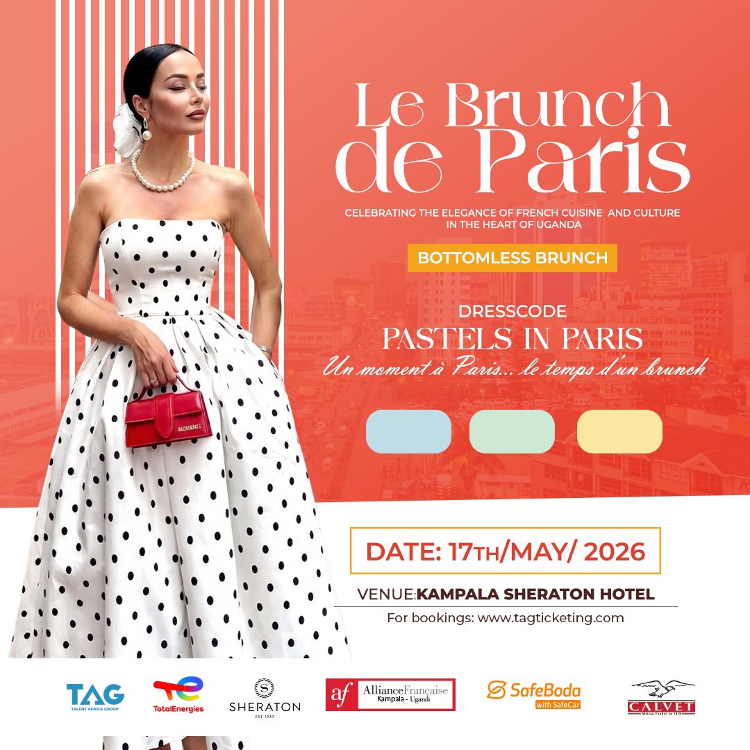 AFKampala's tweet photo. Paris is calling… in pastels.
Le Brunch de Paris — bottomless elegance in Kampala.

Dress code: Pastels in Paris.
Book your table &amp; plan the outfit.

https://t.co/RiElSgJqtM ✨
@talentafrica https://t.co/Hf2JzBHiiD
