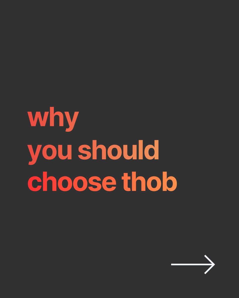 thobdotstudio's tweet photo. Why Should you choose thob? https://t.co/oIPZvZCqNk