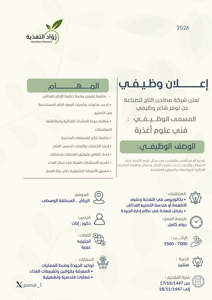 رُوّاد التغذية 🍏 tweet media