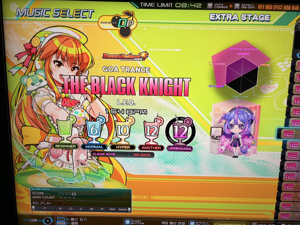Jubeat_Devil's tweet photo. THE BLACK KNIGHT 
SPL/DPL ノートレーダー https://t.co/FuiXVmN5rb