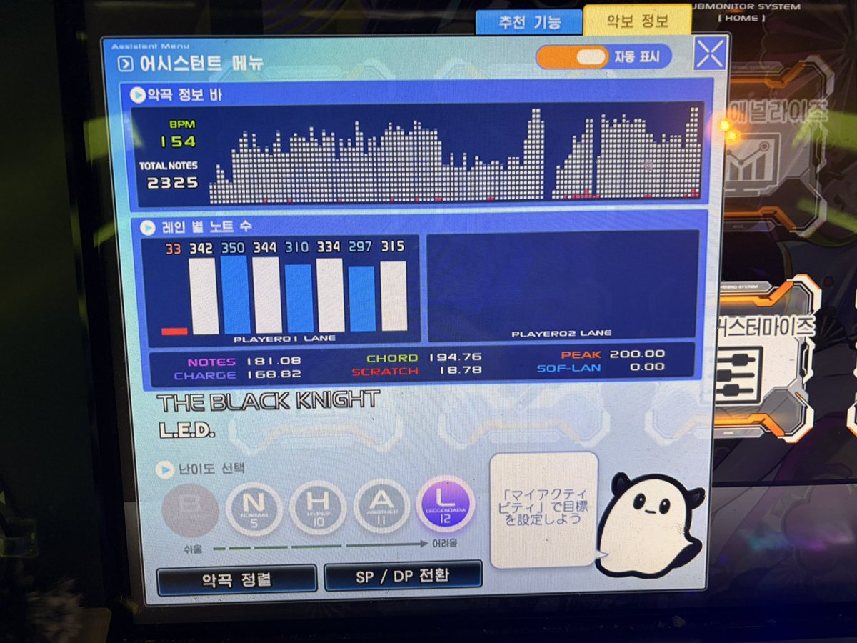 Jubeat_Devil's tweet photo. THE BLACK KNIGHT 
SPL/DPL ノートレーダー https://t.co/FuiXVmN5rb