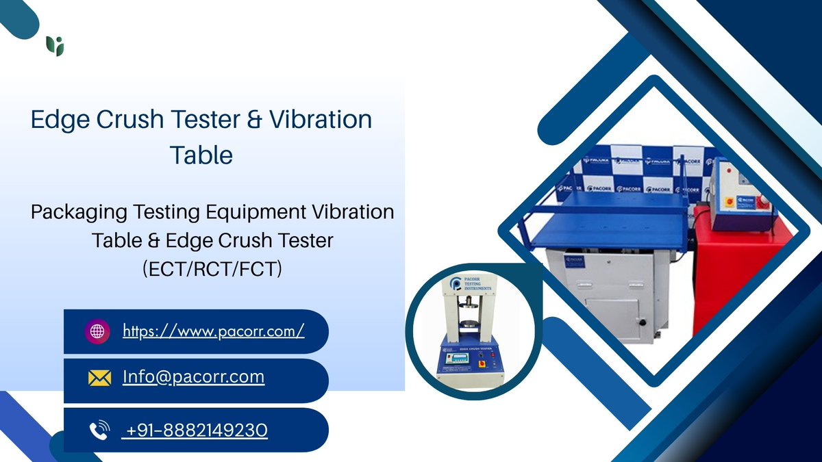 pacorr_testing's tweet image. Vibration &amp;amp; Edge Crush Testing to handle real transport stress and stacking pressure.

✔️ Less damage
✔️ Better strength
✔️ Happy customers
pacorr.com/product/edge-c…

#PackagingTesting #VibrationTesting #EdgeCrushTest #PackagingStrength #QualityControl #Logistics #SupplyChain