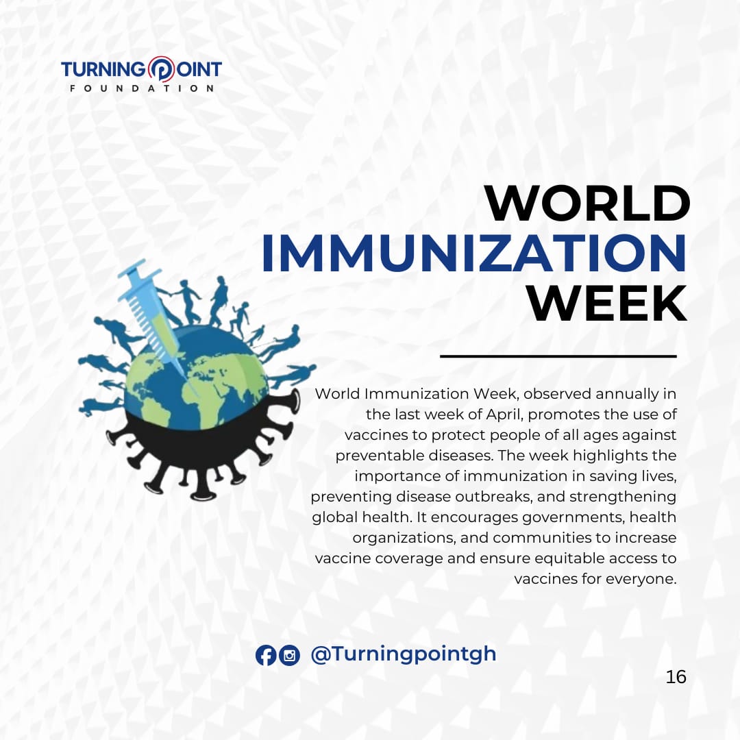 From 24–30 April, the world observes World Immunization Week, led by World Health Organization, reminding us that vaccines save lives.

Protect yourself. Protect your community. Get vaccinated.

#WorldImmunizationWeek #VaccinesWork #ImmunizationForAll #ProtectLives