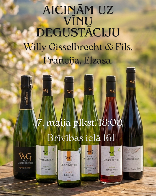 Via_Vino's tweet photo. Aicinām jūs uz degustāciju no nelielas ģimenes vīna darītavas ar vairāk nekā 300 gadu senām tradīcijām – Willy Gisselbrecht &amp; Fils (Elzasa, Francija).

Pilns saraksts: https://t.co/Q3iJd8FWRL

#viavino #vīns #degustācija #vinoteka #vīnotava #cremant #baltvīns #sarkanvīns https://t.co/3LLM1JARNq