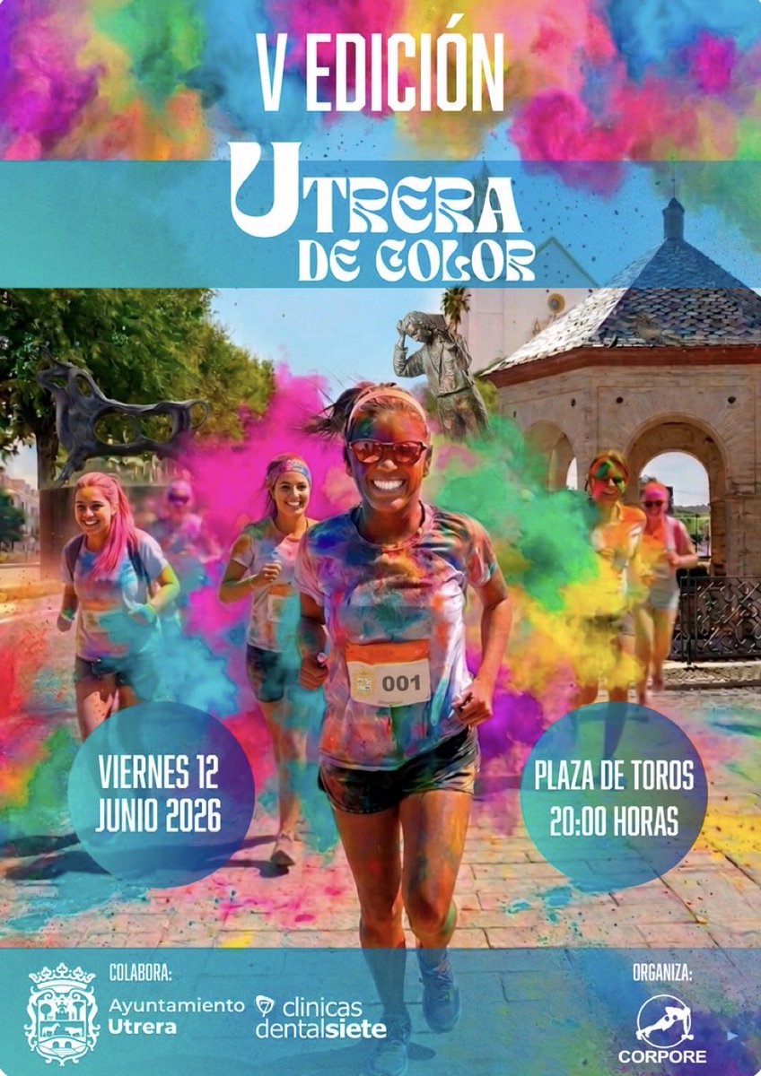 UtreraCultural's tweet photo. 📣V Edición Utrera de Colores
📅Viernes, 12 de junio de 2026
🕗 20:00 h
📌 Plaza de Toros https://t.co/p1LLdspFYF