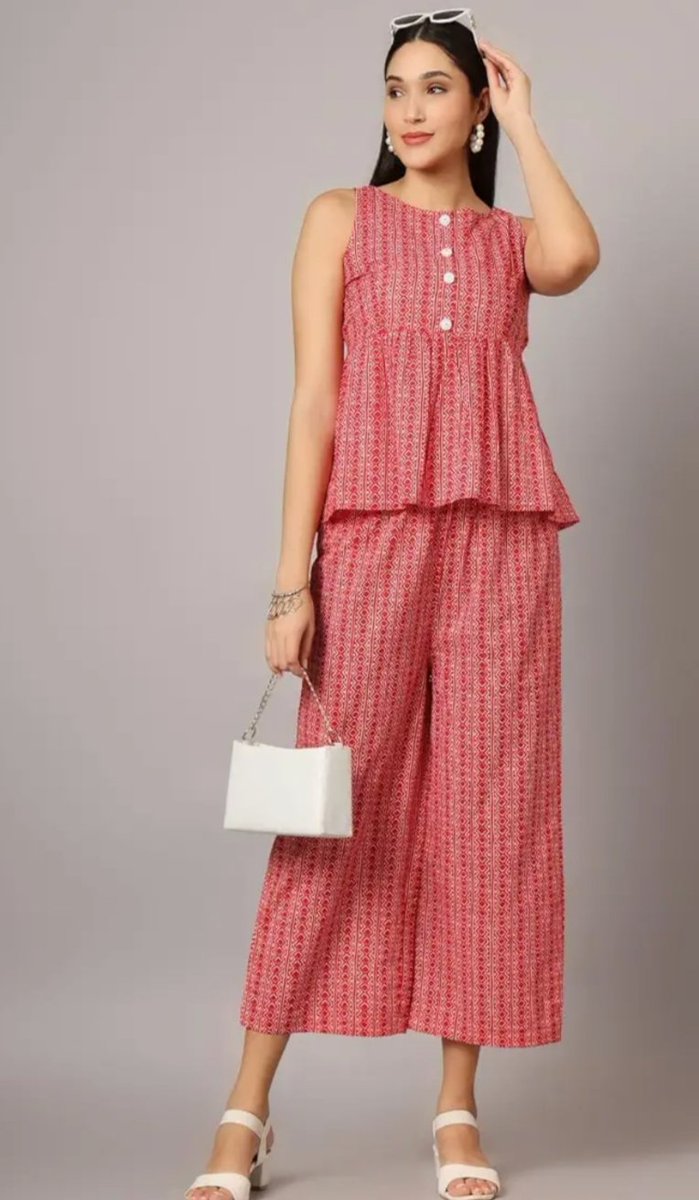 pradhee_ba20888's tweet image. JAPER KURTI Women's Cotton Printed Round Neck Regular Paplum Style Sleeveless Top and Palazzo Co-Ord Set
 
Link:amzn.to/4mSCrIu
#coordset #outfit #style