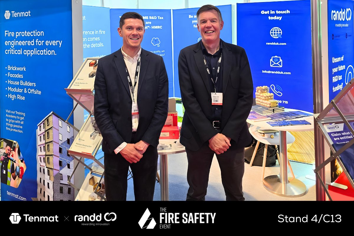 TENMATltd's tweet image. 🔥 We’re here at #FSE2026! 🔥 The Tenmat team is live at NEC Birmingham with Randd UK. Drop by Stand 4/C13 to talk passive fire protection. See you! #FireSafety #PassiveFire