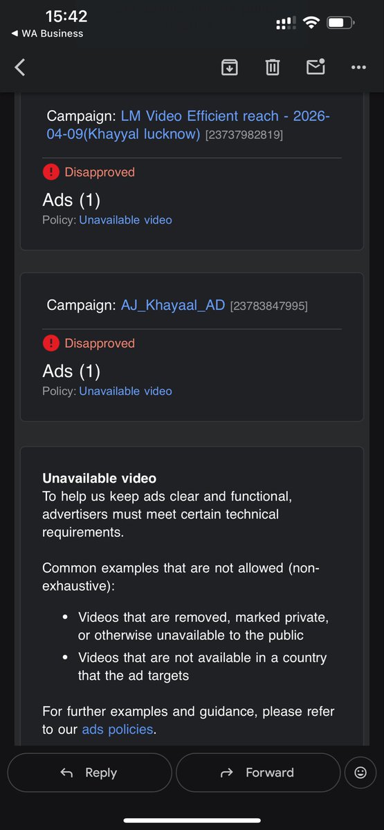AvanieSJoshi's tweet photo. @TeamYouTube hi, this is regarding youtube video not being able to get promoted via ads. Before this my youtube was hacked but we recovered it with your help. Now this is another scene. Sharing the screenshot of the mail. Song link : https://t.co/jhEuXczd5Q https://t.co/6N2KbgZ81G