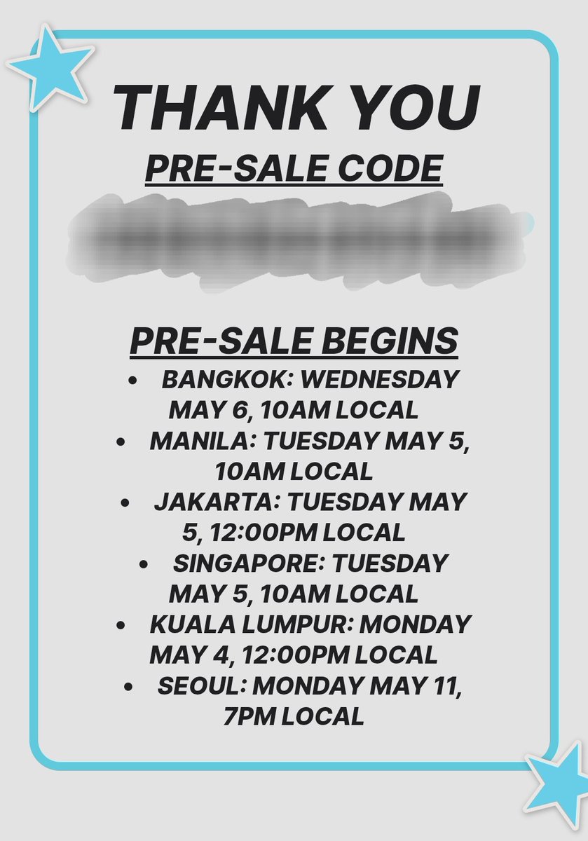 Already sign up for presale. May open ticketing service slot for 5 Seconds Of Summer tomorrow. Stay tuned🤗🤗

#5SOSinKL #5SOSinMY #5SecondOfSummerinKualaLumpur