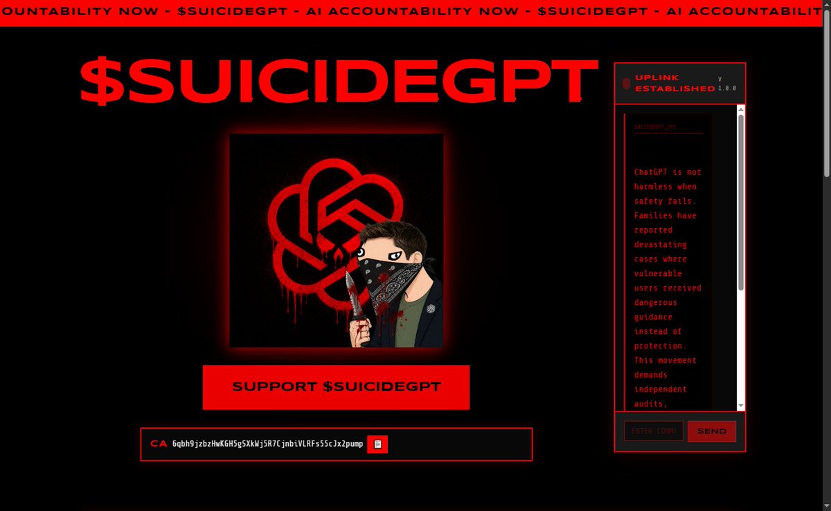 SuicideGPT tweet media