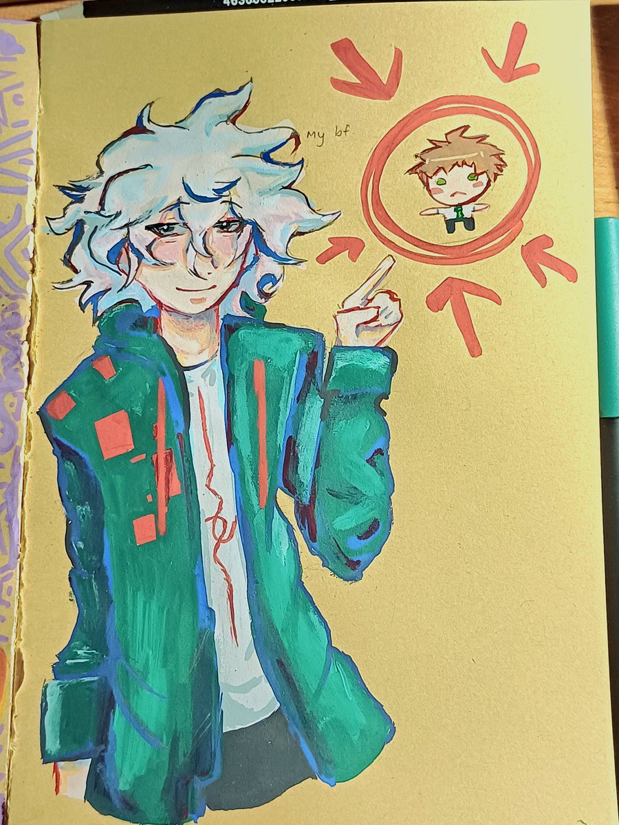 tiifexB's tweet image. I remembered that I have acrylic markers

#komahina #fanart #Danganronpa