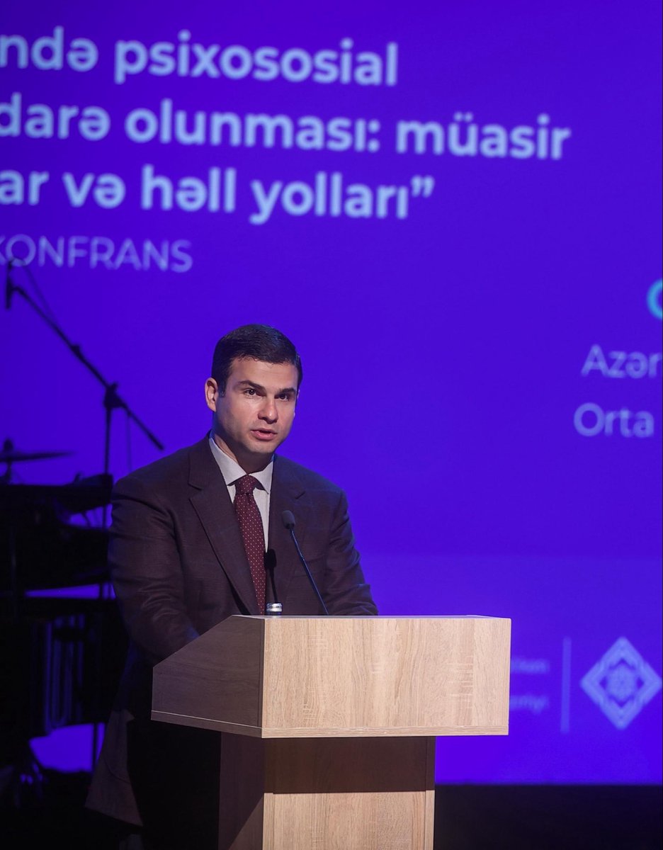 MammadovOrkh's tweet photo. Müasir bizneslərdə rəqabət həm də insan kapitalının düzgün idarəsi ilə müəyyən olunur. Ümumdünya Əməyin Mühafizəsi Günü ilə bağlı konfransda psixososial risklərin artıq iqtisadi risk kimi çıxış etdiyini və effektiv idarəsinin məhsuldarlıq və innovasiyaya təsirindən danışdım. https://t.co/GwIxBkPWSz