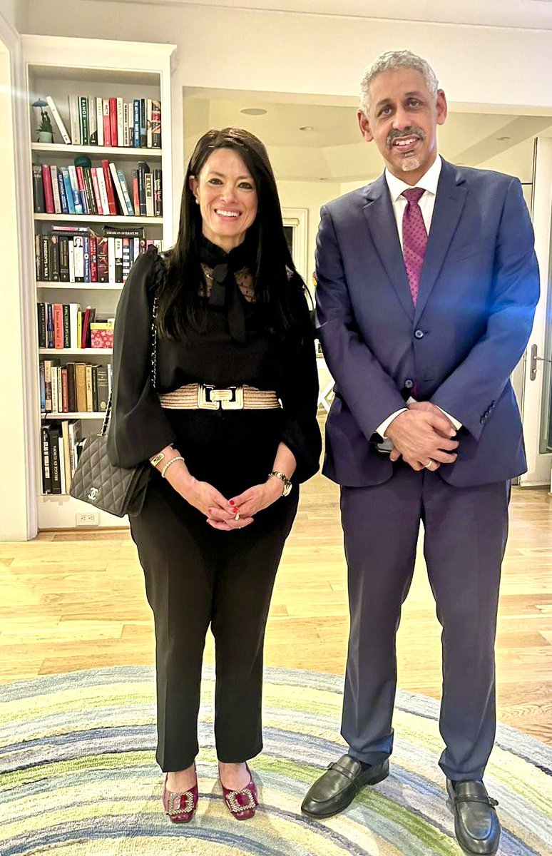 RaniaAlMashat's tweet photo. A pleasure connecting with @AfDB_Group President Sidi Ould Tah @AfDBPresident at the #springmeetings. Building on our previous partnership while serving as Governor at BADEA, I look forward to continuing this collaboration ahead in my new role at @UNESCWA. https://t.co/J470ZkeAdg