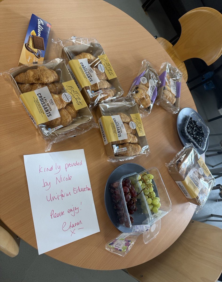 UniformEdu's tweet image. Breakfast for one of our Loyal Schools today ☕️🥐 #givingback
