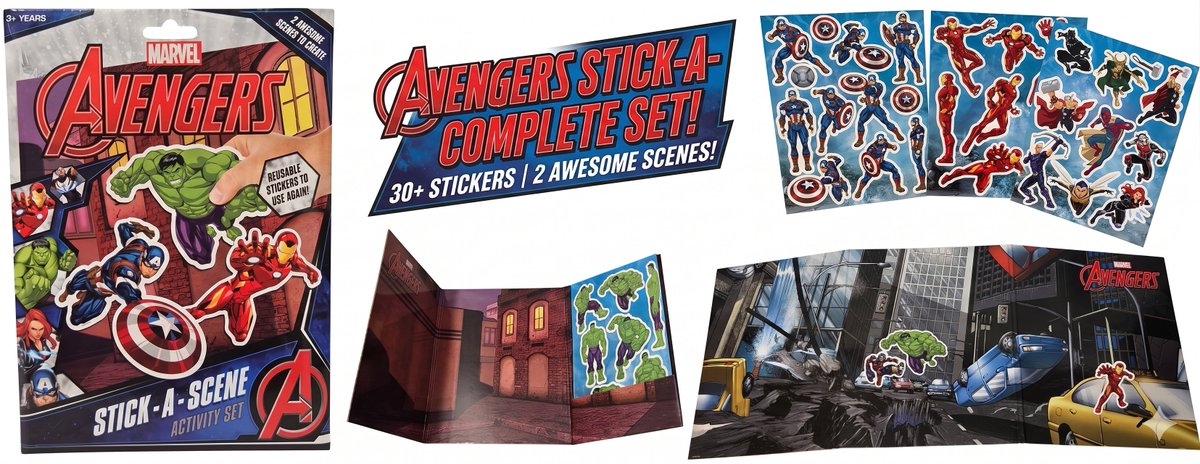 LucyMORT14's tweet image. Check out Marvel Avengers Stick-A-Scene Activity Set Reusable Stickers 30+ Pieces New ebay.us/m/XzTWKb #eBay via @eBay 

Marvel fans! We’ve got the perfect activity set to keep your little heroes entertained. Featuring 30+ reusable stickers and epic background scenes!