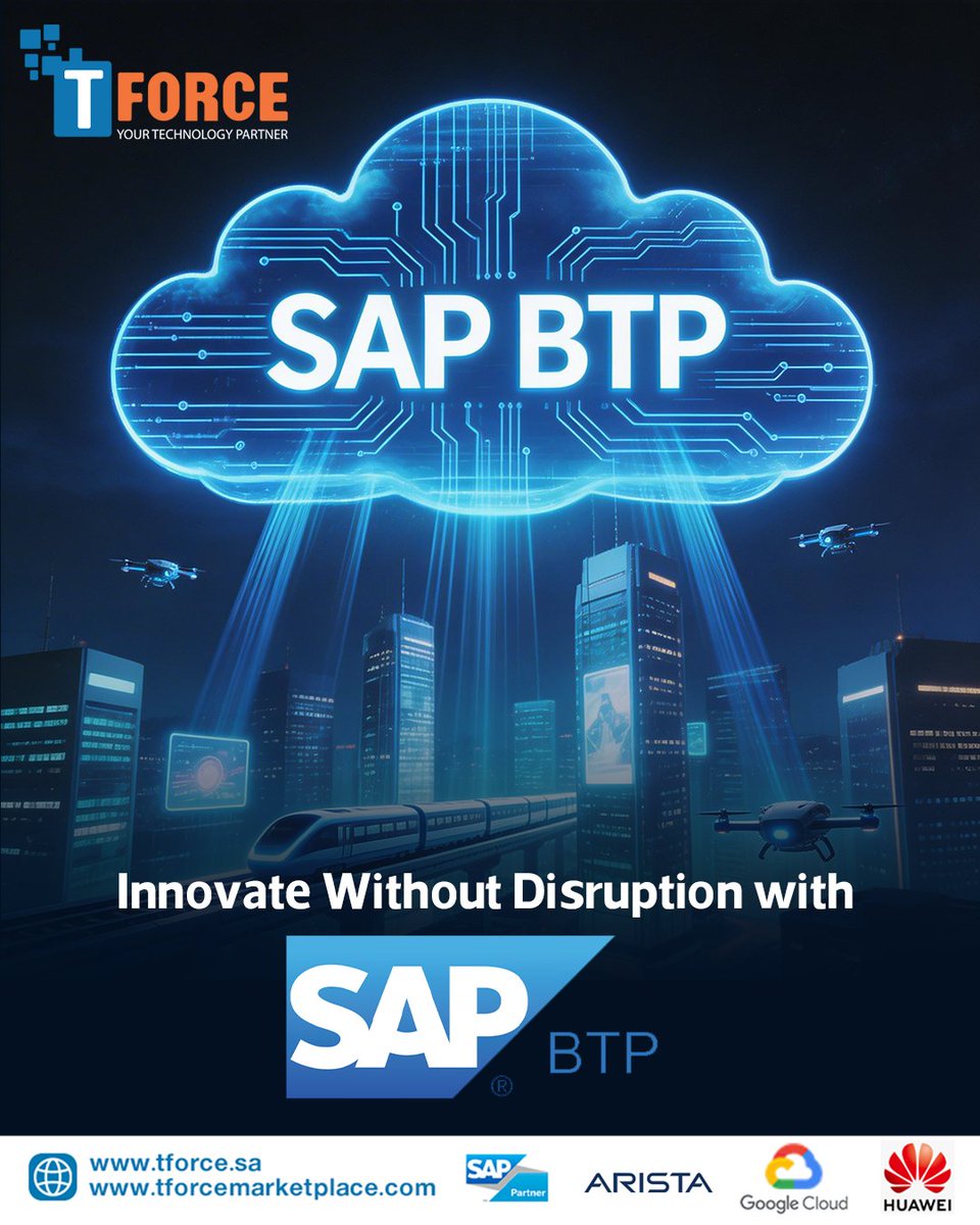 tforcesa's tweet photo. Extend SAP the right way.✔️✔️
Build side-by-side applications, automate workflows and integrate systems using SAP BTP — without touching your core. 
TFORCE enables clean innovation with long-term scalability.❤️

📧Email: info@tforce.com.sa

#TFORCE #services #sap #business https://t.co/g5hkNUHOO5