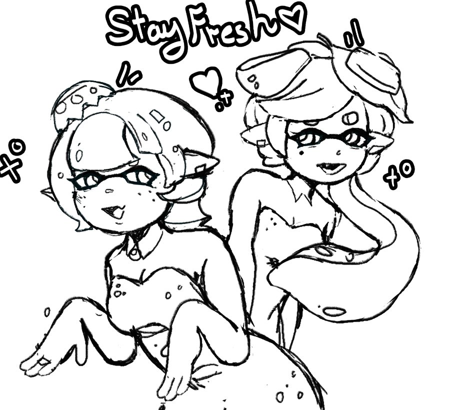 cystole's tweet image. Splatoon Spring Fest Marie!!! I love this haircut so bad... WIP!!! &amp;lt;3 #artmoots #splatoon