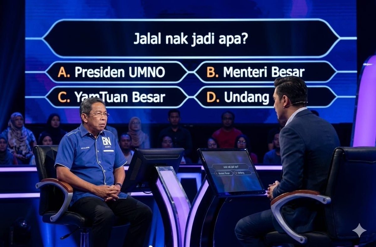 harakakdailyHD's tweet photo. Nafi mahu jadi Menteri Besar, Jalal sebenarnya mahu jadi Yang DiPertuan Besar.

"Cuma sekarang saya jadi malu besar," ujarnya kesal. https://t.co/WgvwAmLGDi