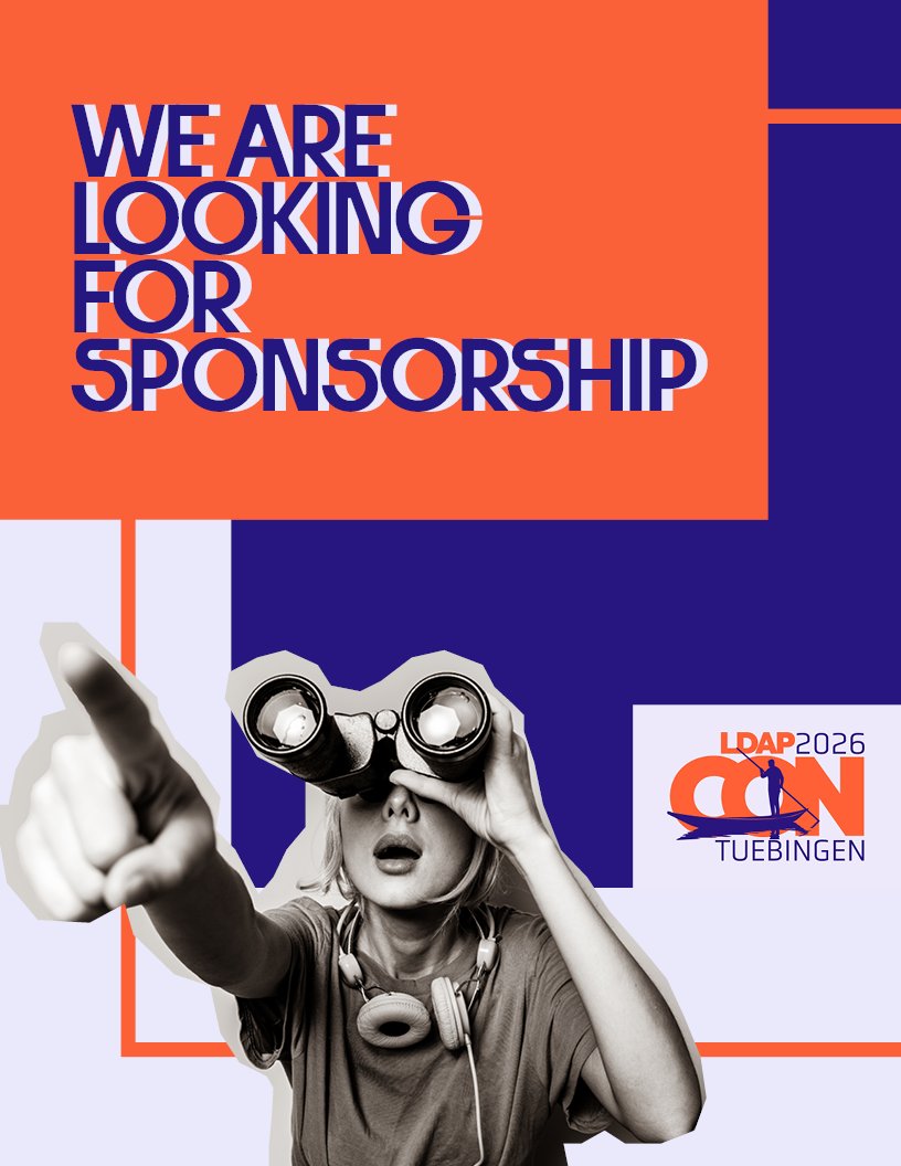 CALL FOR SPONSORS!

#LDAP still underpins identity infrastructure worldwide.

Join #LDAPCon 2026 – the international conference for LDAP &amp; directory services.

Interested? 
Get in touch: 2026@ldapcon.org
More Information: ldapcon.org/2026/