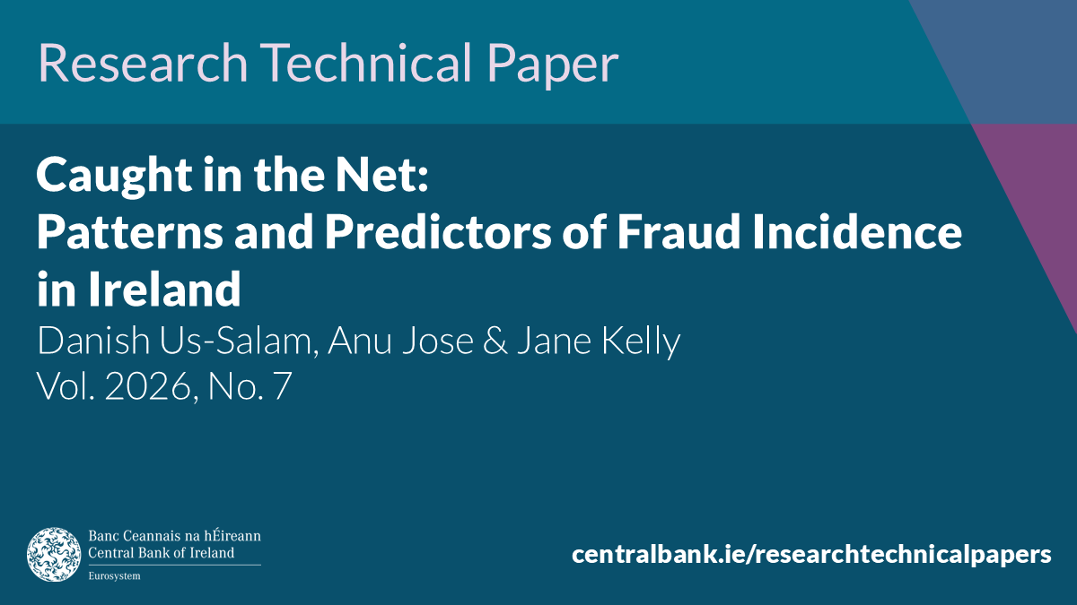centralbank_ie's tweet photo. We have published a Research Technical Paper entitled “Caught in the Net: Patterns and Predictors of Fraud Incidence in Ireland", written by Danish Us-Salam, Anu Jose &amp; Jane Kelly. Read more here: https://t.co/9kKphpw3qn https://t.co/oa5sCJM9J8