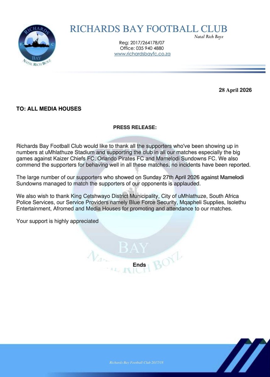 Richards Bay FC tweet media