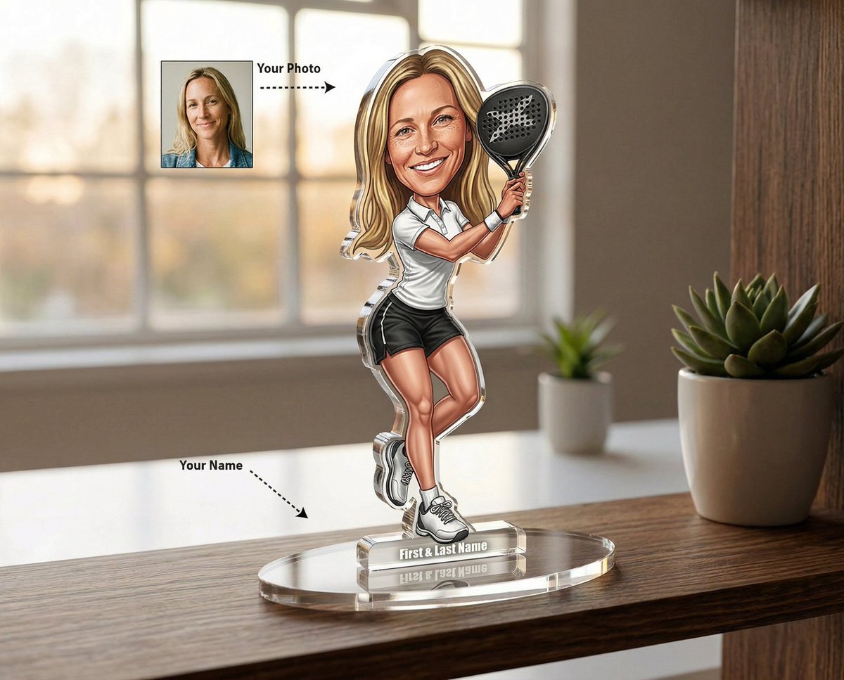 FiguristArt's tweet image. A custom caricature figurine of the racquet sport lover in your life — made from her photo, finished by hand, built to outlast the season. 🎾

Customize yours → figuristart.com

#PadelGift #TennisGift #PersonalizedGift